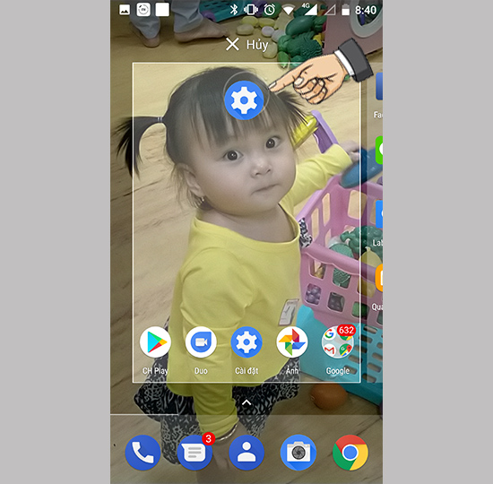 ​Kéo ra màn hình chính